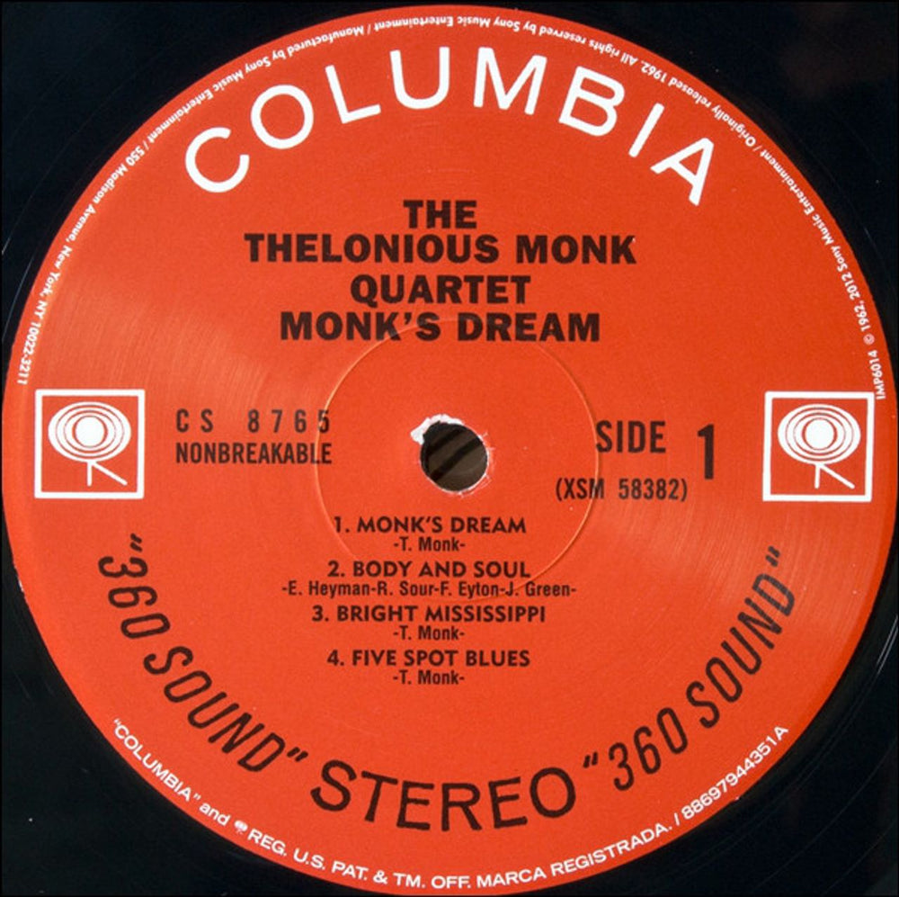 Thelonious Monk Monk's Dream - 180 Gram - Sealed US vinyl LP album (LP record) TM4LPMO762130