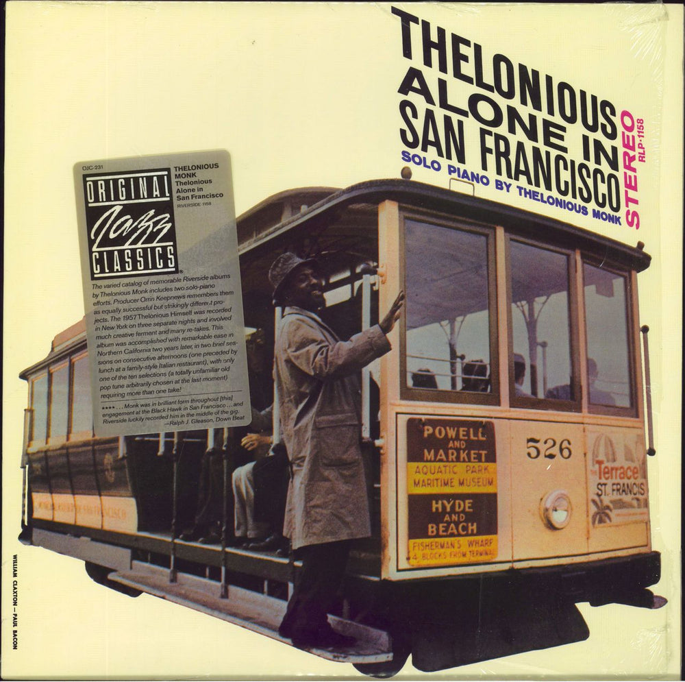 Thelonious Monk Thelonious Alone In San Francisco - stickered shrink US vinyl LP album (LP record) OJC-231