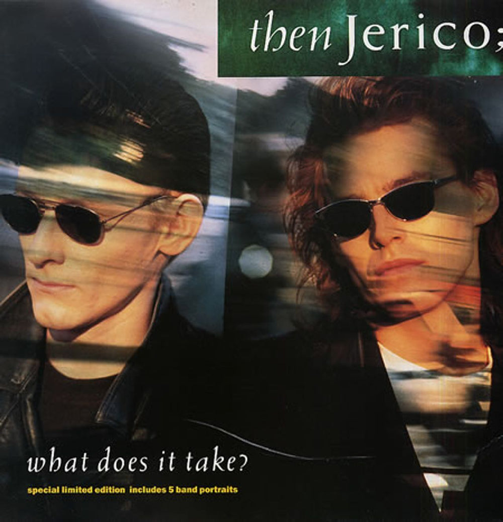 Then Jerico What Does It Take? UK 12" vinyl single (12 inch record / Maxi-single) LONXG223