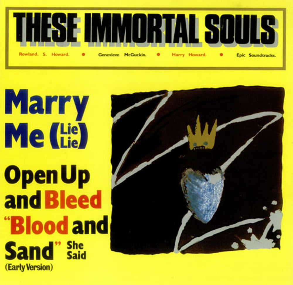 These Immortal Souls Marry Me (Lie! Lie!) UK 12" vinyl single (12 inch record / Maxi-single) 12MUTE63