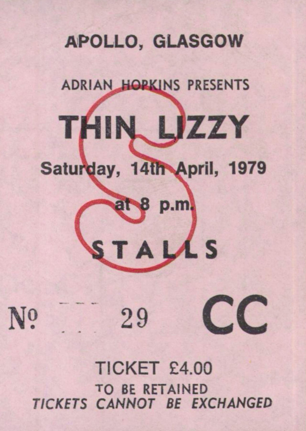 Thin Lizzy 1979 Tour + Ticket Stub UK tour programme