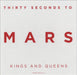 Thirty Seconds To Mars Kings And Queens US Promo CD single (CD5 / 5") 509930945322