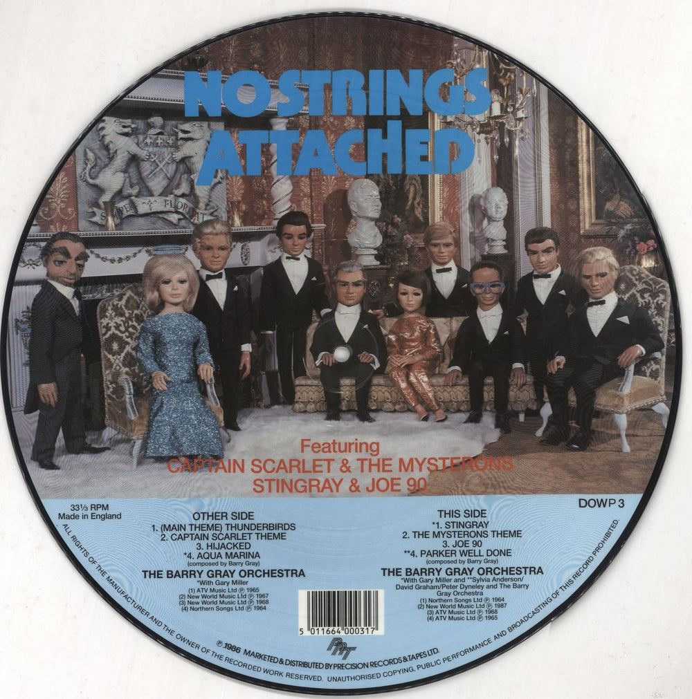 Thunderbirds No Strings Attached UK picture disc LP (vinyl picture disc album) 5011664000317