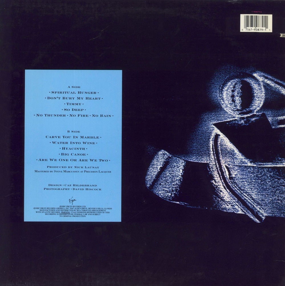 Tim Finn Big Canoe US vinyl LP album (LP record) 075679087911