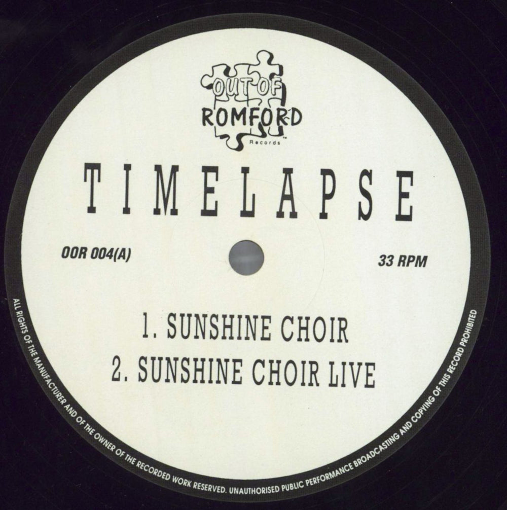 Timelapse Sunshine Choir UK 12" vinyl single (12 inch record / Maxi-single) 6MW12SU822208