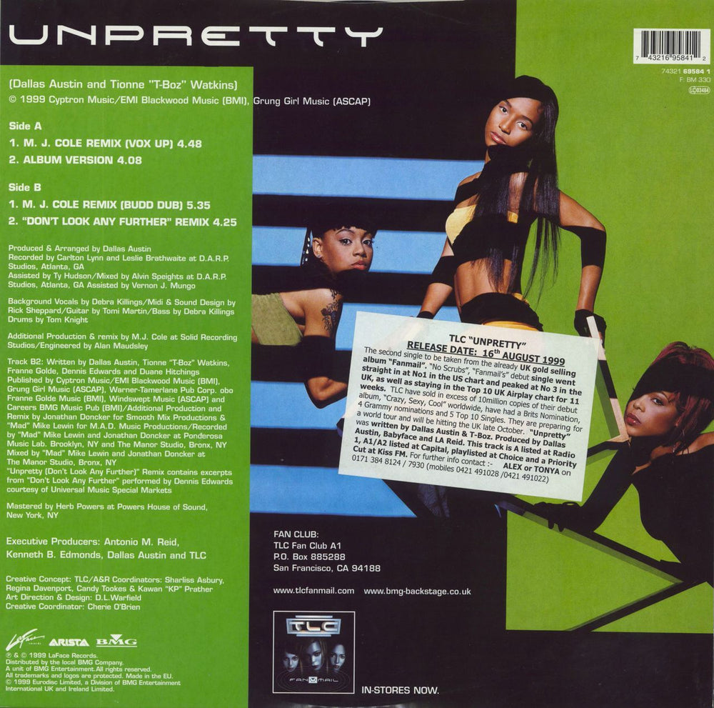 TLC Unpretty UK 12" vinyl single (12 inch record / Maxi-single) 743216958412