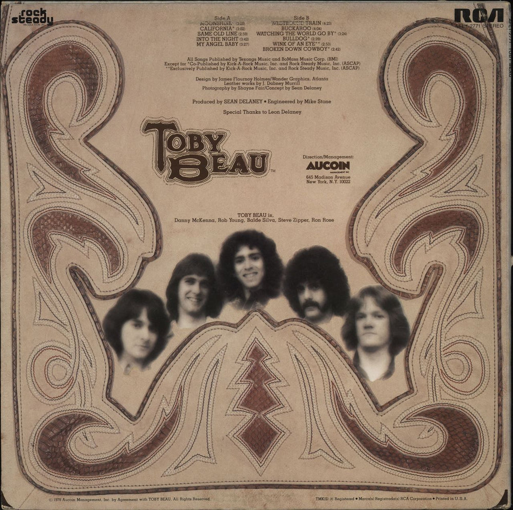 Toby Beau Toby Beau US vinyl LP album (LP record)