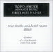 Todd Snider Near Truths And Hotel Rooms Live US Promo CD album (CDLP) OBR-024