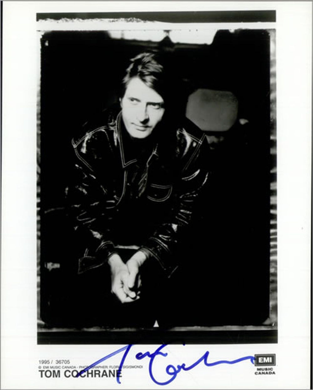 Tom Cochrane Autographed Publicity Photograph Canadian Promo photograph SIGNED PHOTOGRAPH