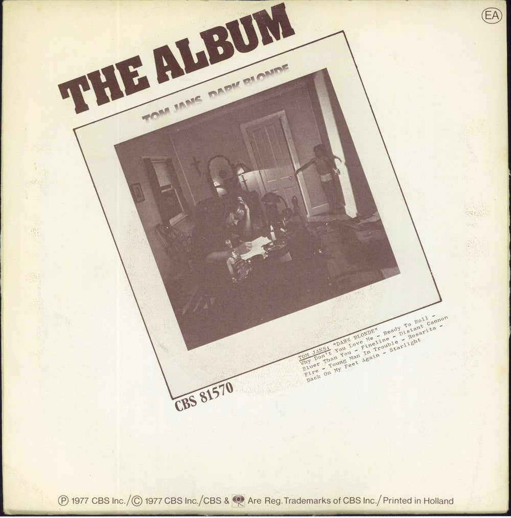 Tom Jans Why Don't You Love Me Dutch 7" vinyl single (7 inch record / 45)