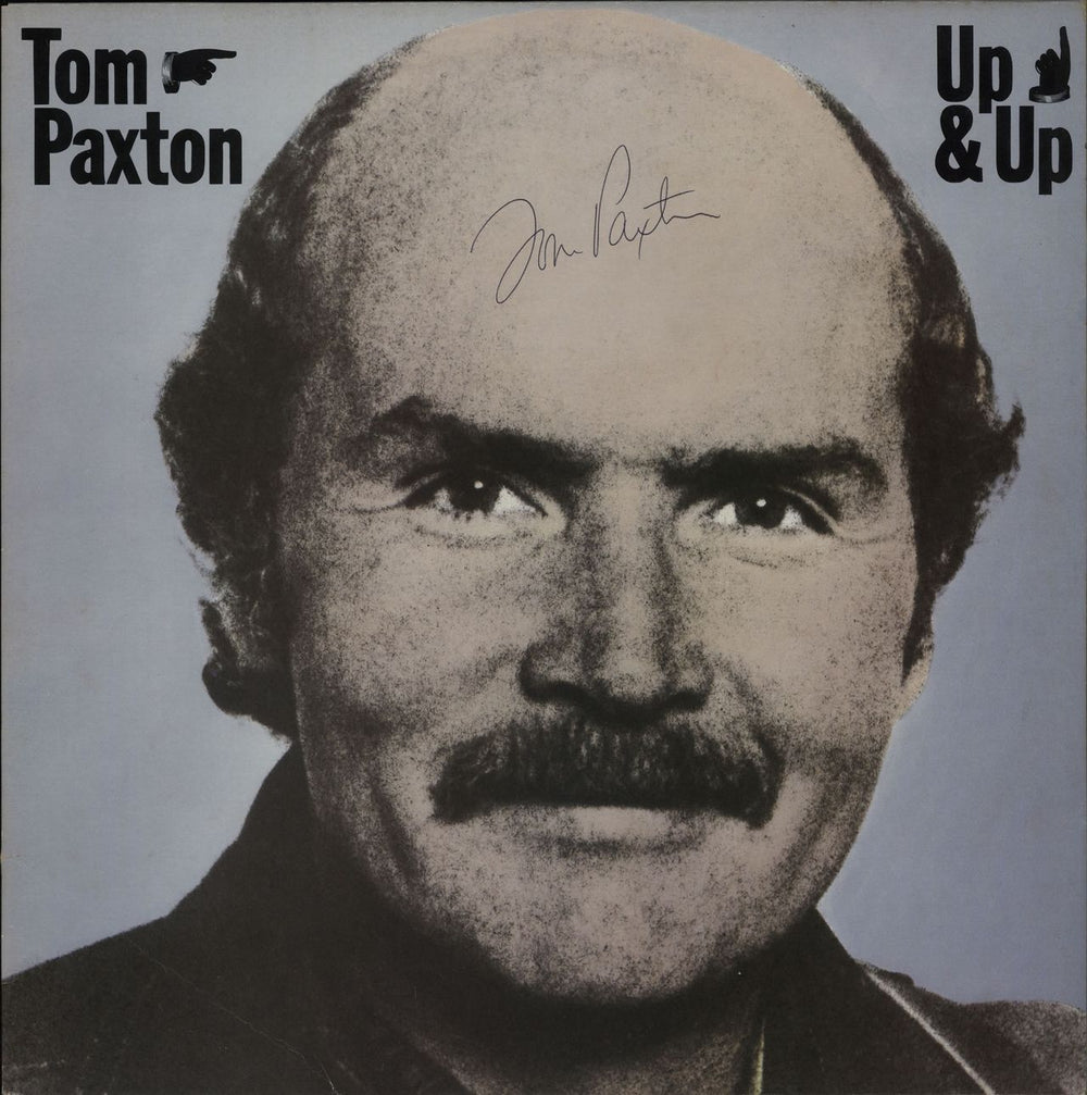 Tom Paxton Up & Up - Autographed UK vinyl LP album (LP record) EVLP2