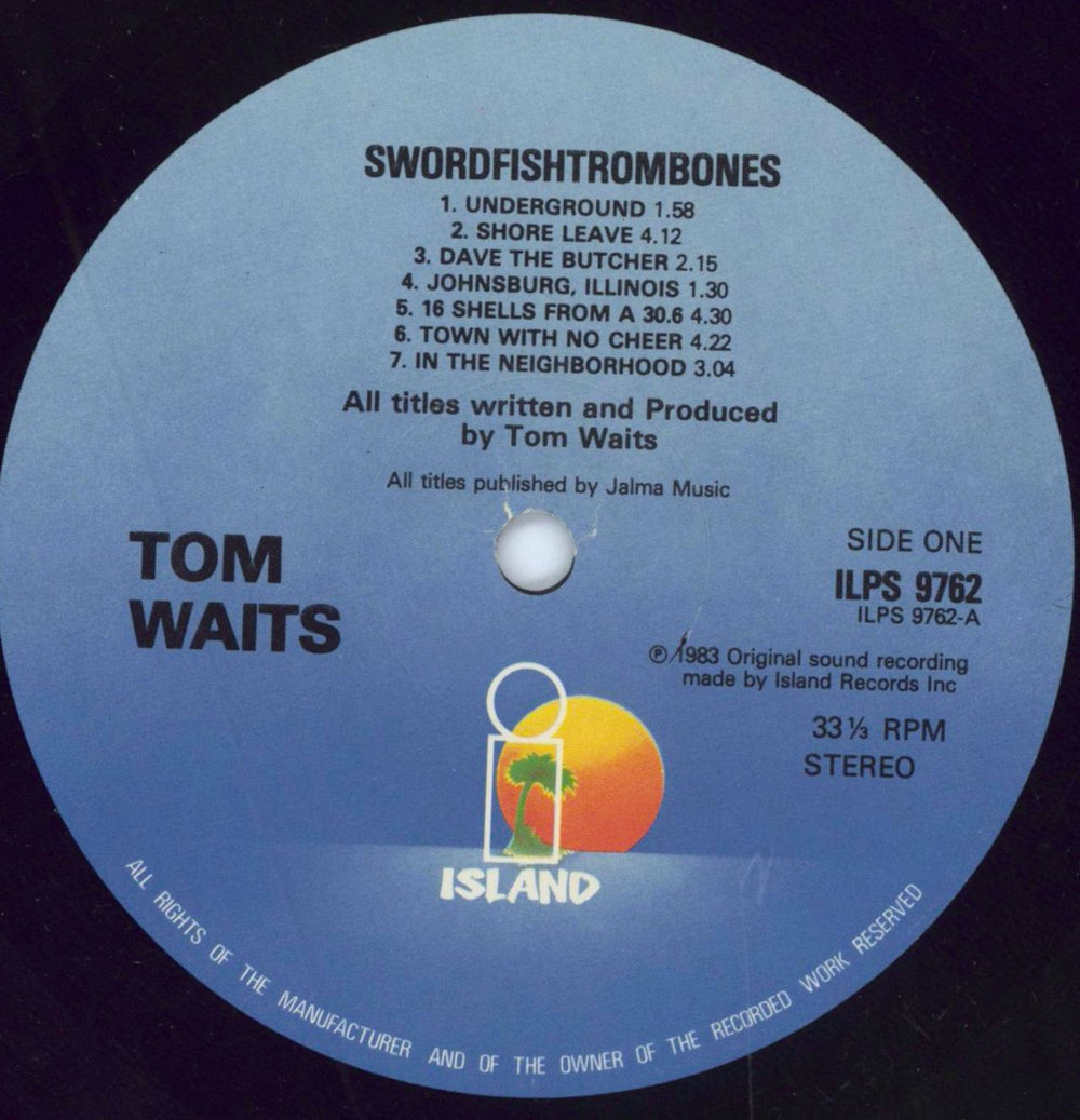 Tom Waits Swordfishtrombones + lyric inner - EX UK vinyl LP album (LP record) TMWLPSW797171