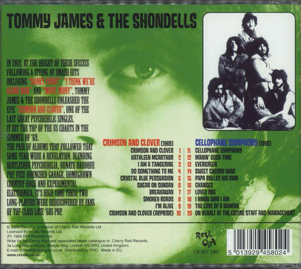 Tommy James & The Shondells Crystal Blue Symphonies: The Psychedelic Years UK CD album (CDLP)