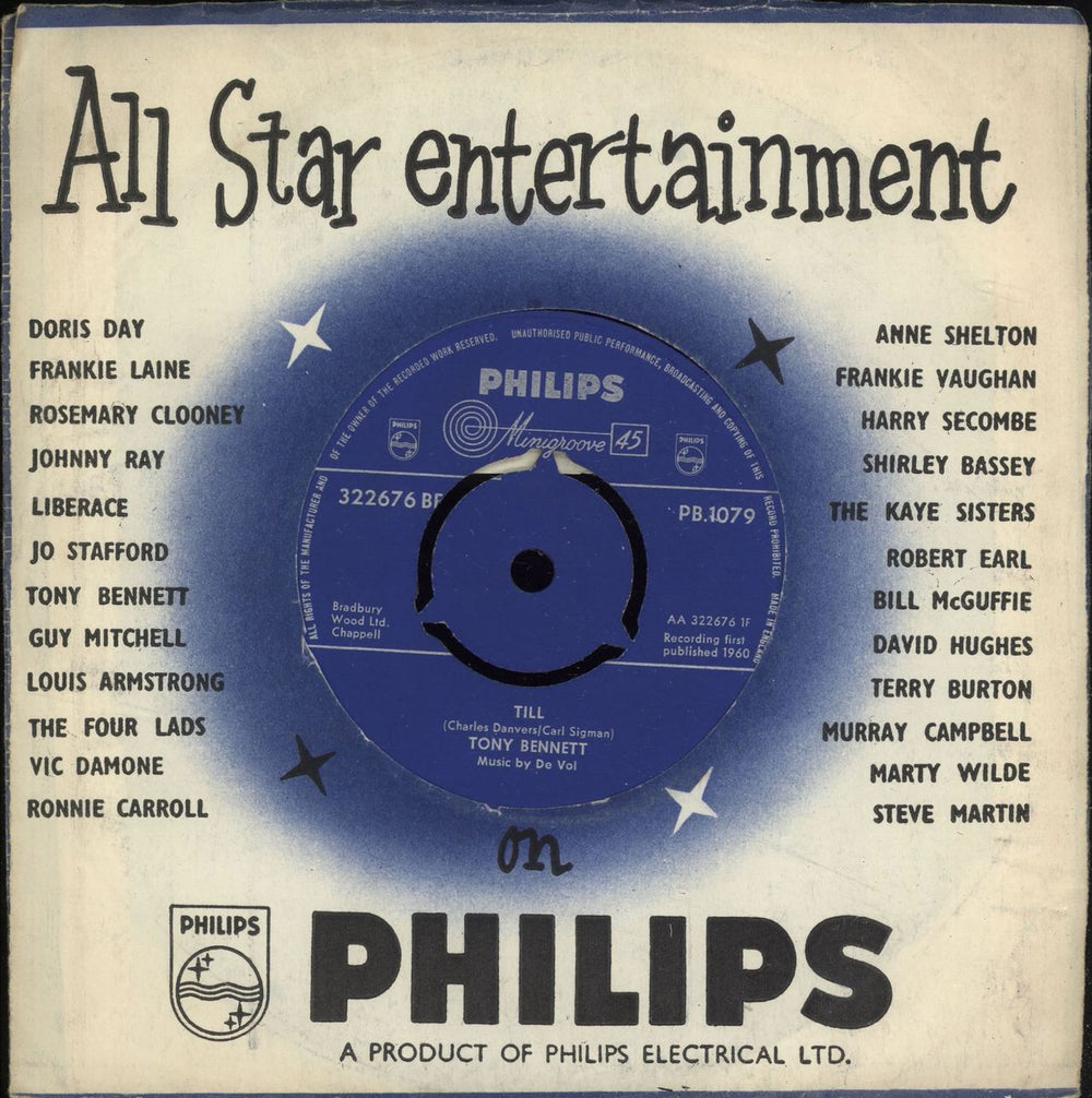 Tony Bennett Till - Factory Sample UK 7" vinyl single (7 inch record / 45) PB.1079