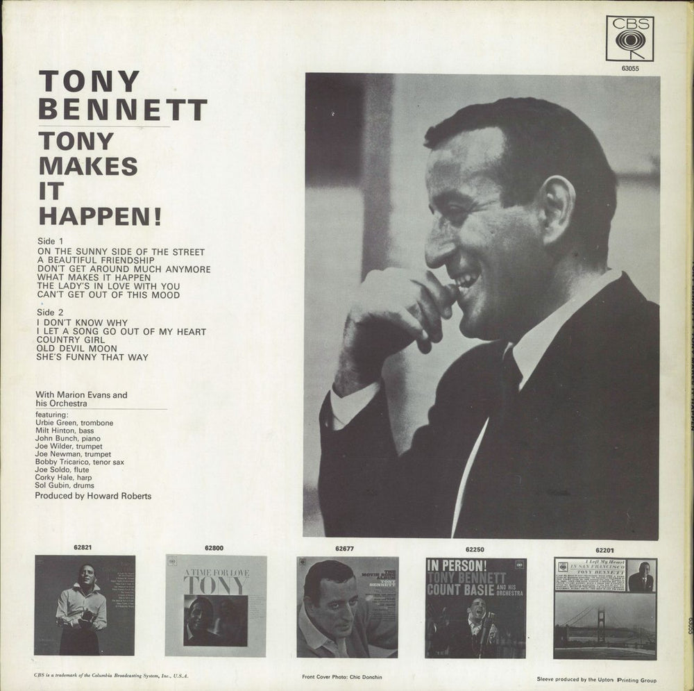 Tony Bennett Tony Makes It Happen! UK vinyl LP album (LP record)