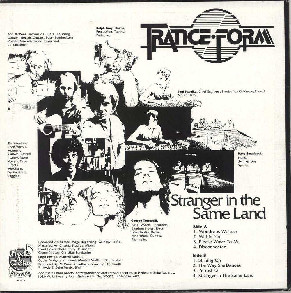 Tranceform Stranger In The Same Land US vinyl LP album (LP record)