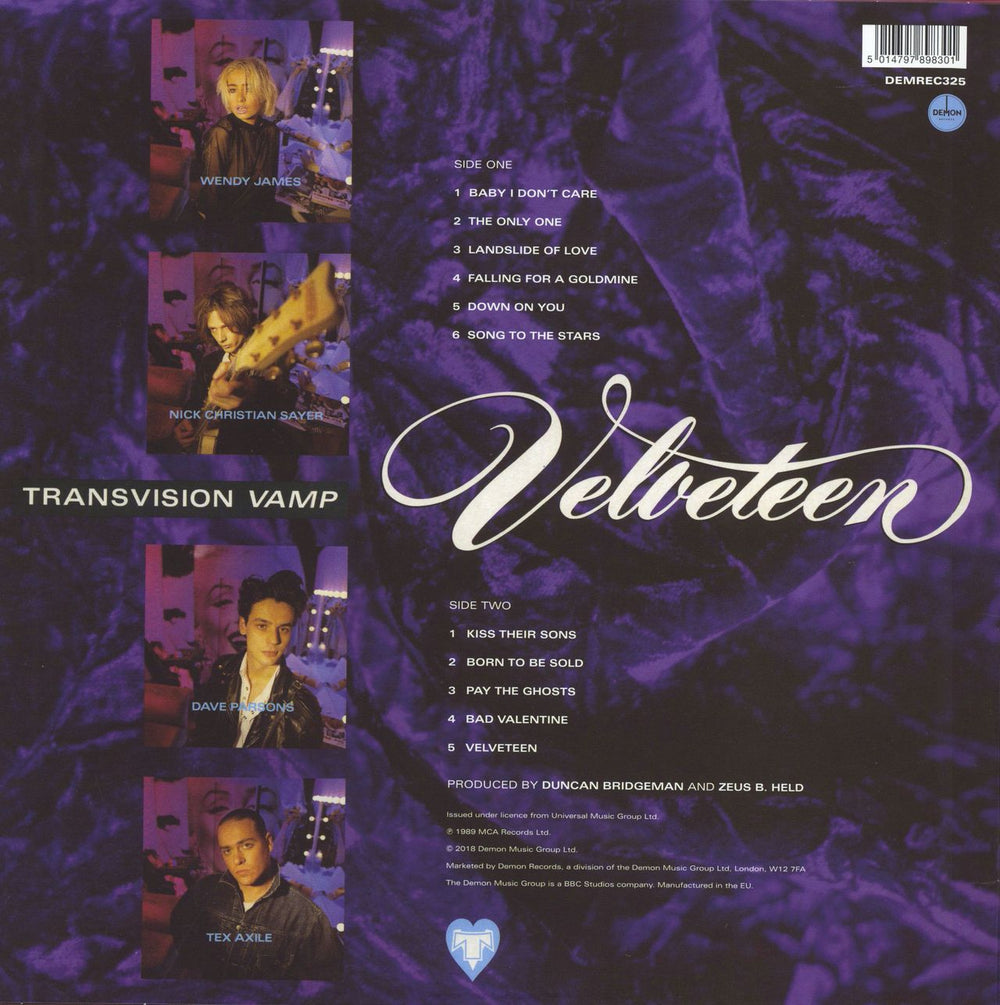 Transvision Vamp Velveteen - 180gram Red Vinyl UK vinyl LP album (LP record) 5014797898301