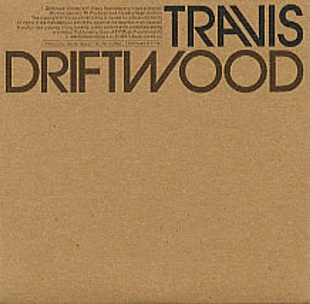 Travis (90s) Driftwood UK Promo CD single (CD5 / 5") ISOM25