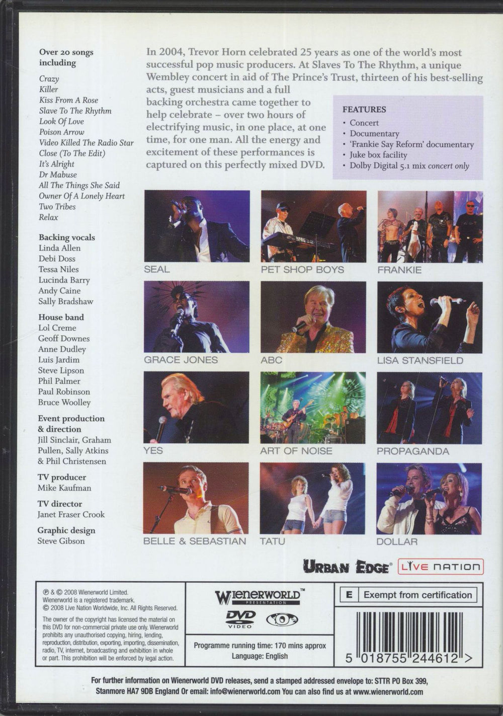 Trevor Horn Slaves To The Rhythm UK DVD 5018755244612