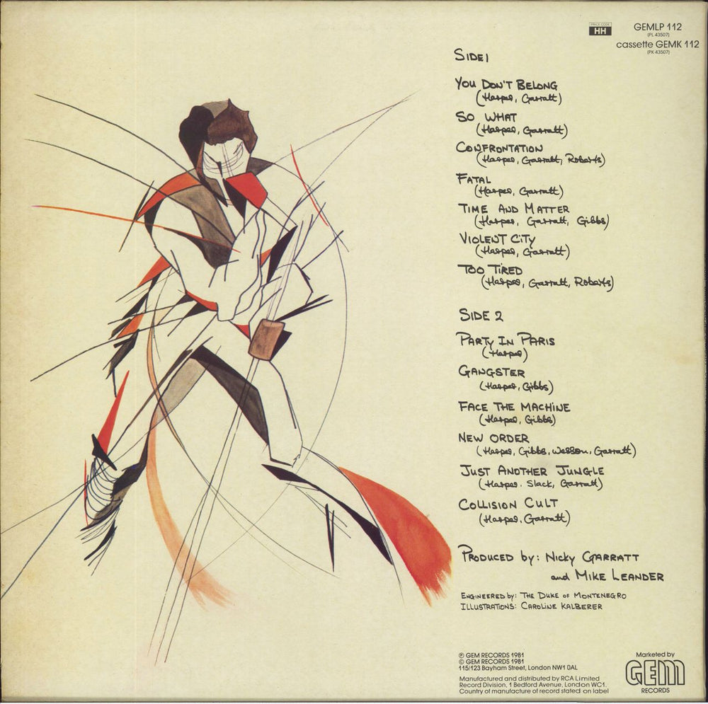 U.K. Subs Diminished Responibility - Test Pressing UK vinyl LP album (LP record)