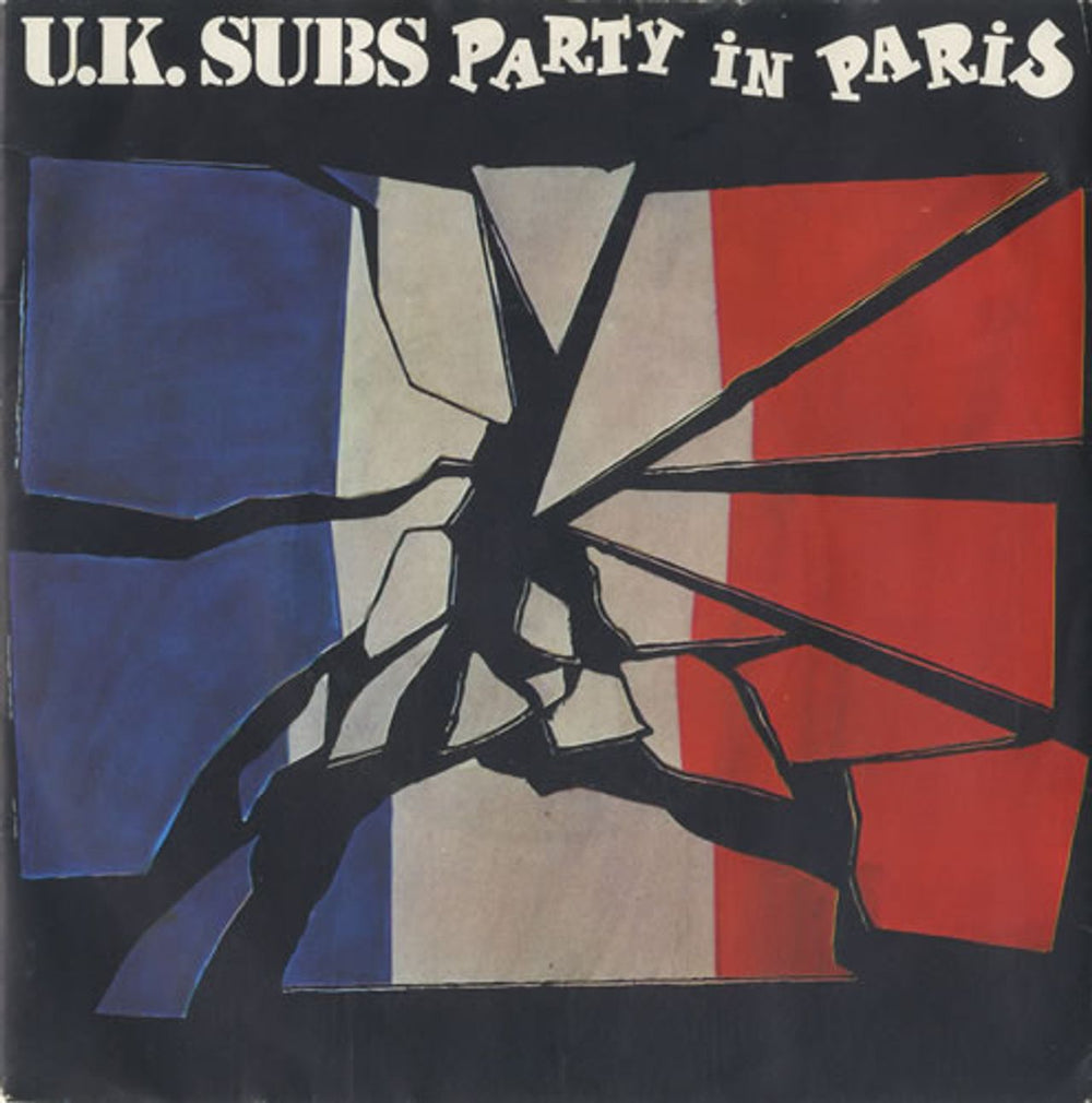 U.K. Subs Party In Paris - Orange Vinyl UK 7" vinyl single (7 inch record / 45) GEMS42