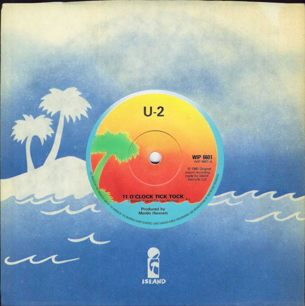 U2 11 O'Clock Tick Tock - Solid UK 7" vinyl single (7 inch record / 45) WIP6601