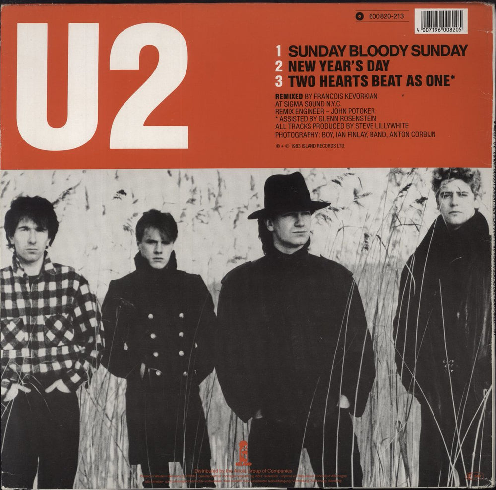 U2 Sunday Bloody Sunday - 2nd - VG German 12" vinyl single (12 inch record / Maxi-single) 4007196008205