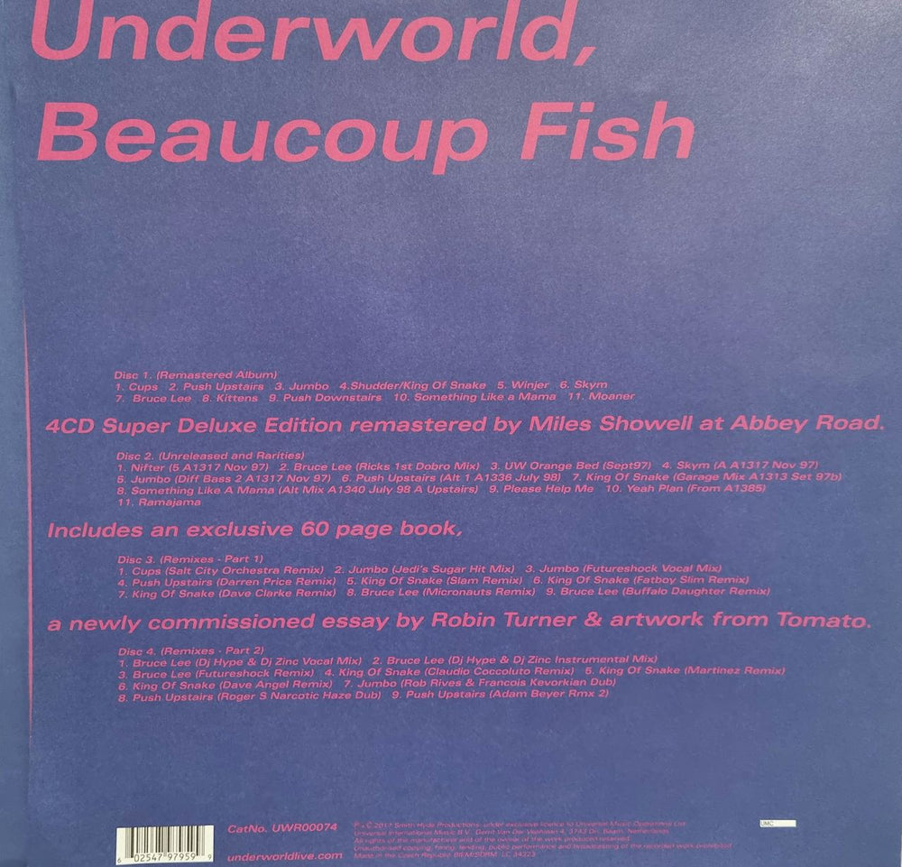 Underworld Beaucoup Fish - Super Deluxe 4CD + Art Book UK CD Album Box Set 602547979599