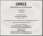 Unkle Natural Selection US Promo CD-R acetate CD-R ACETATE