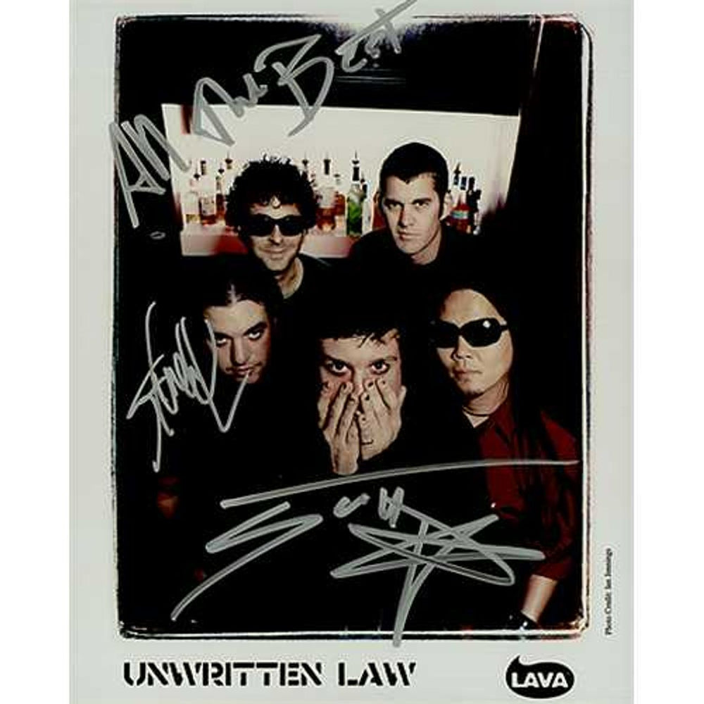 Unwritten Law Signed Photograph US Promo photograph SIGNED PHOTO