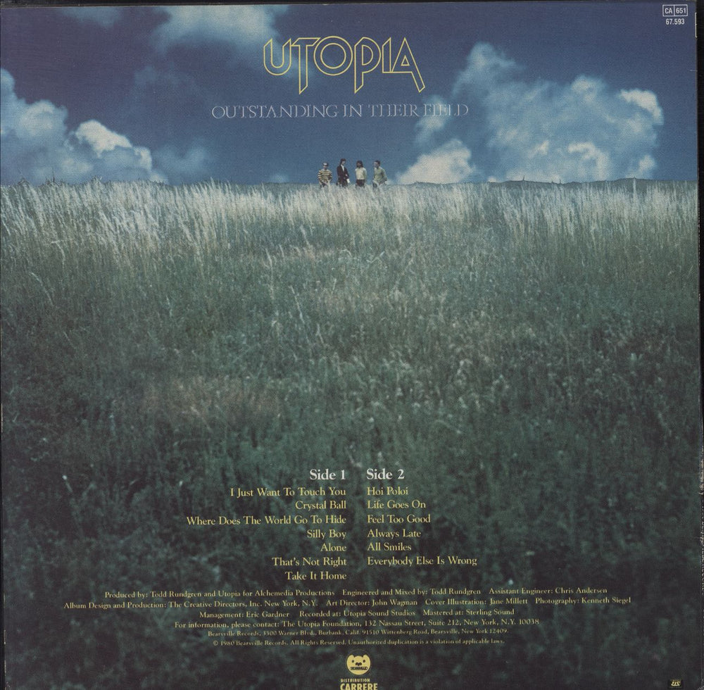 Utopia (US) Deface The Music French vinyl LP album (LP record)