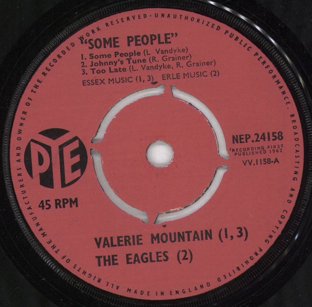 Valerie Mountain Some People EP - VG/EX UK 7" vinyl single (7 inch record / 45) VCZ07SO687931