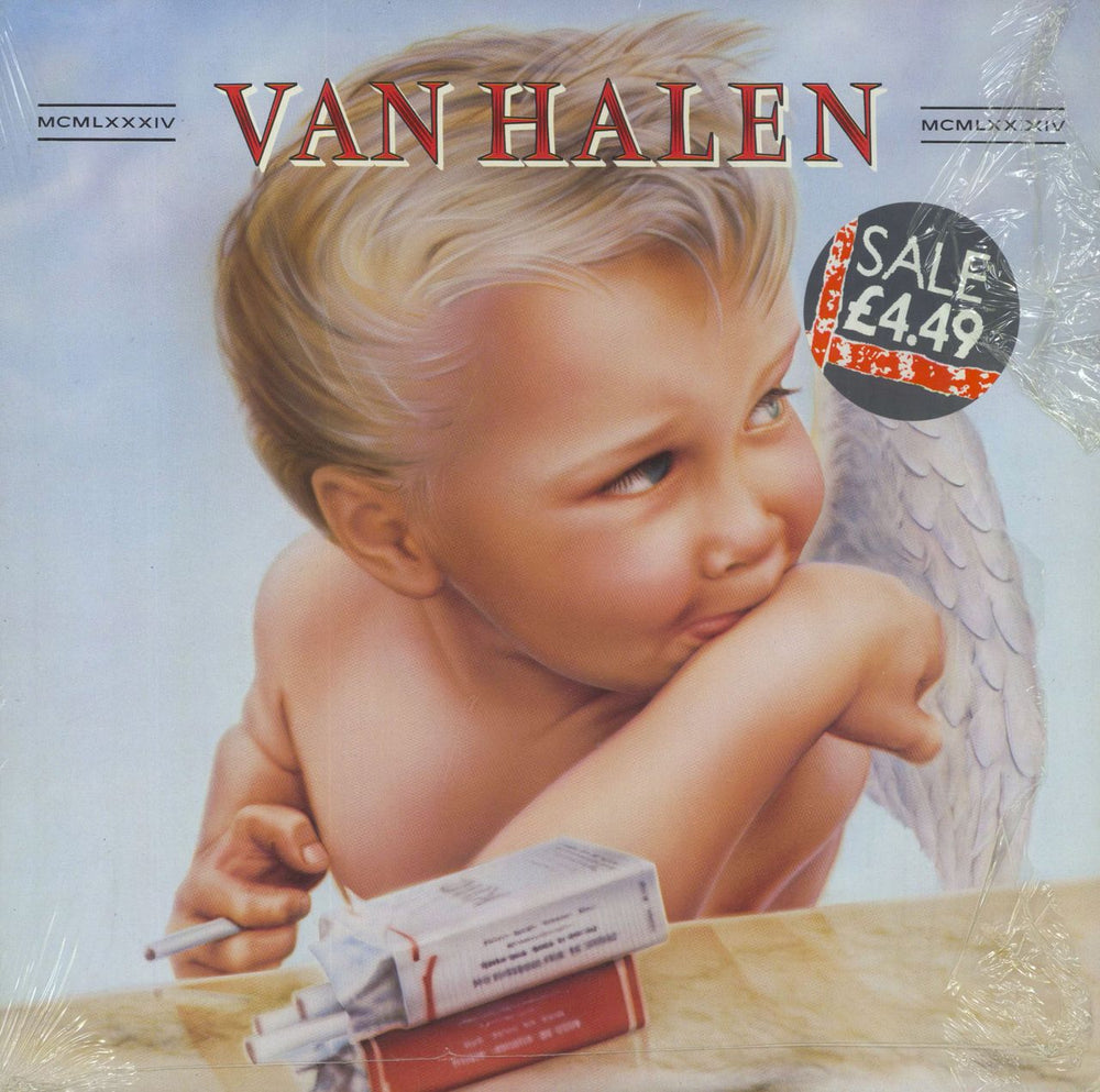 Van Halen MCMLXXXIV - Price Stickered - Open Shrink UK vinyl LP album (LP record) 923985-1