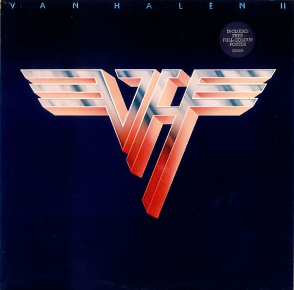 Van Halen Van Halen II + Poster UK vinyl LP album (LP record) K56616