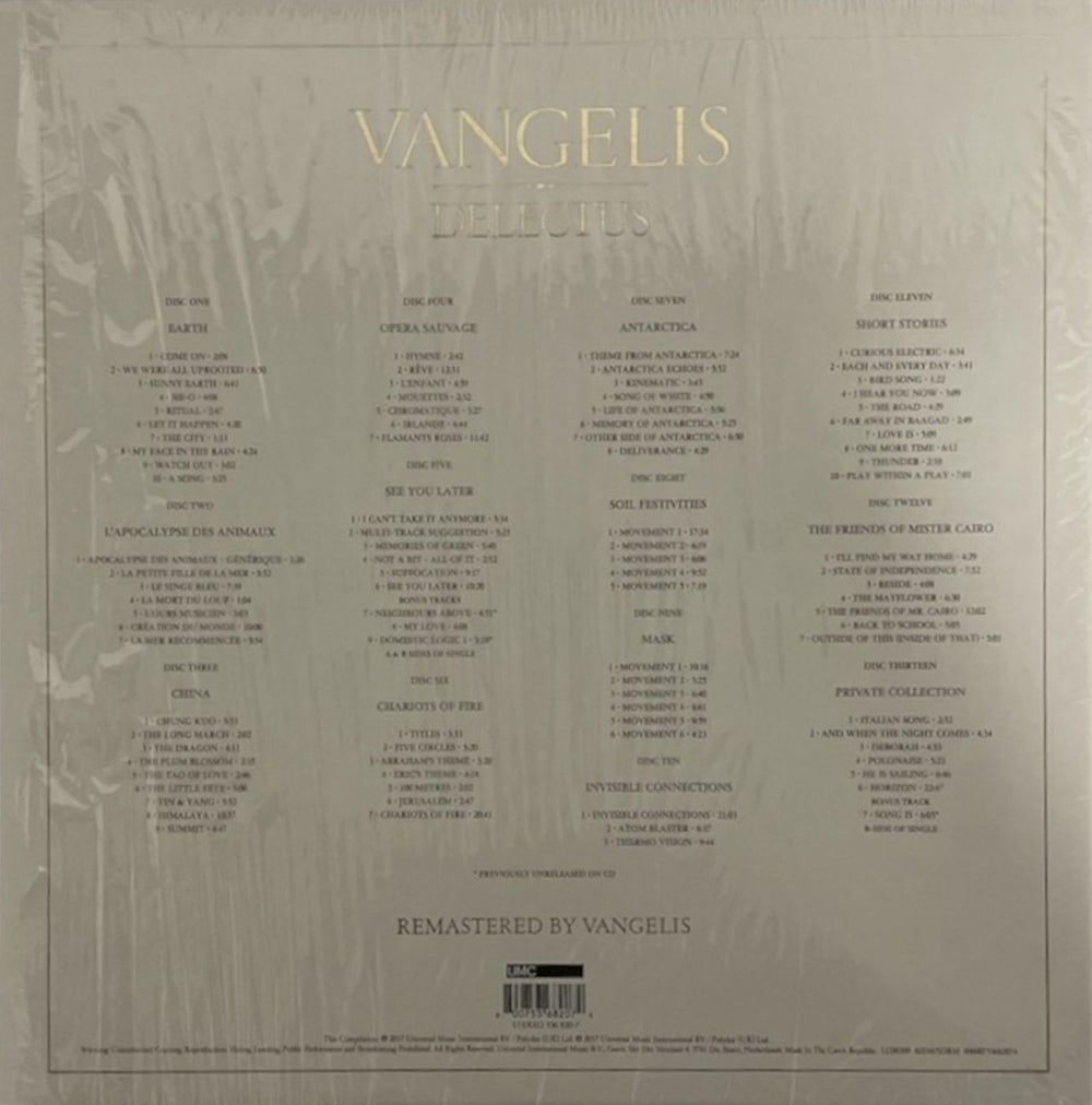 Vangelis Delectus (The Polydor & Vertigo Recordings - 1973-1985) UK CD Album Box Set