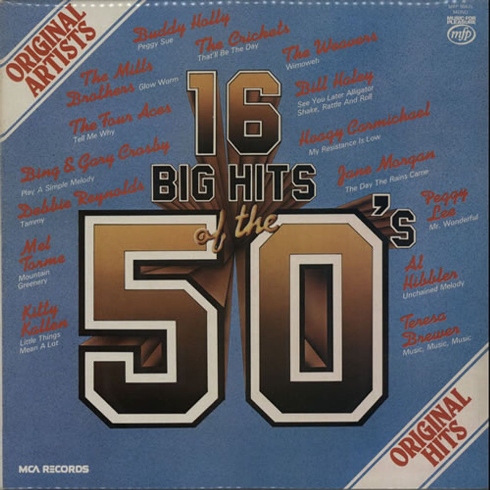 Various-50s/Rock & Roll/Rockabilly 16 Big Hits Of The 50's UK vinyl LP album (LP record) MFP50415