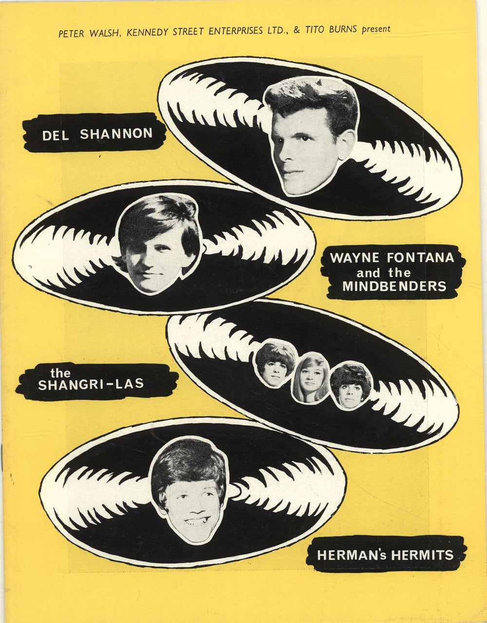 Various-60s & 70s Del Shannon / Wayne Fontana & The Mindbenders / The Shangri-Las / Herman's Hermits UK tour programme TOUR PROGRAMME