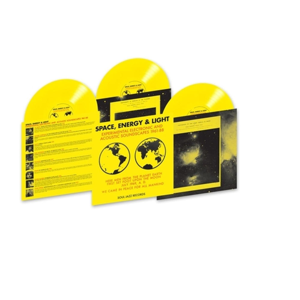 Various-Ambient & Electronica Space, Energy & Light: Experimental Electronic And Acoustic Soundscapes 1961-88 - Yellow Vinyl UK 3-LP vinyl record set (Triple LP Album) VA73LSP807318