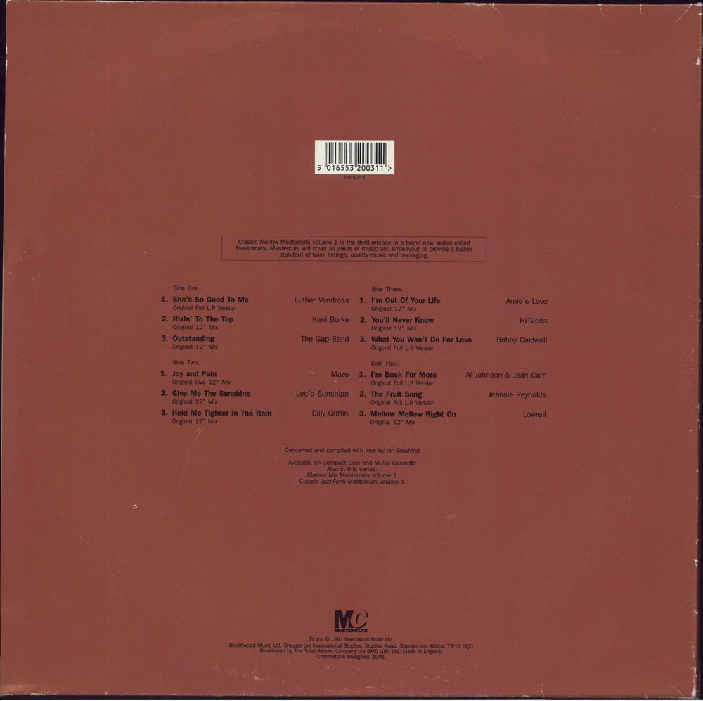 Various Artists Definitive Mellow Mastercuts Volume 1 UK 2-LP vinyl record set (Double LP Album) 5016553200311