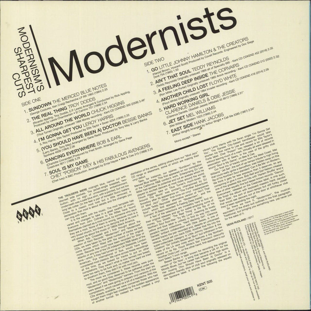 Various Artists Modernists [Modernism's Sharpest Cuts] UK vinyl LP album (LP record) 029667005418