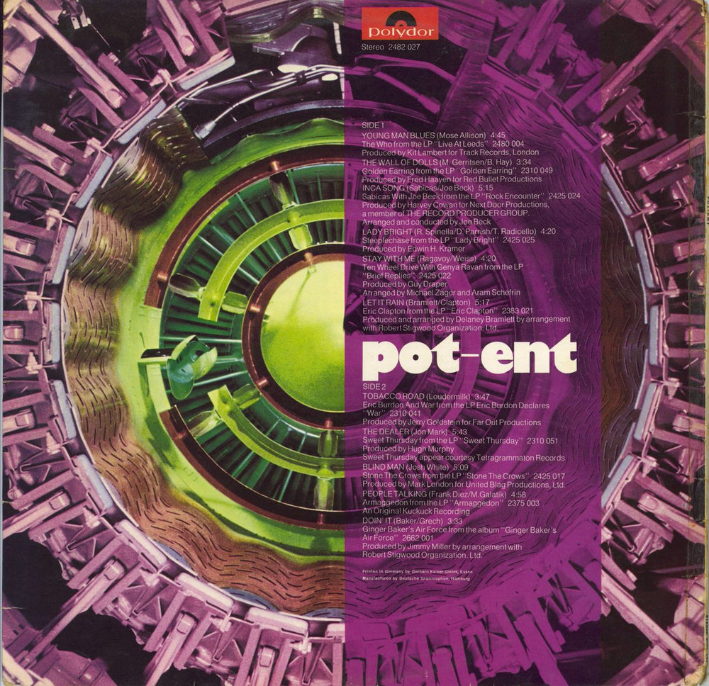 Various Artists Pot-Ent German vinyl LP album (LP record)