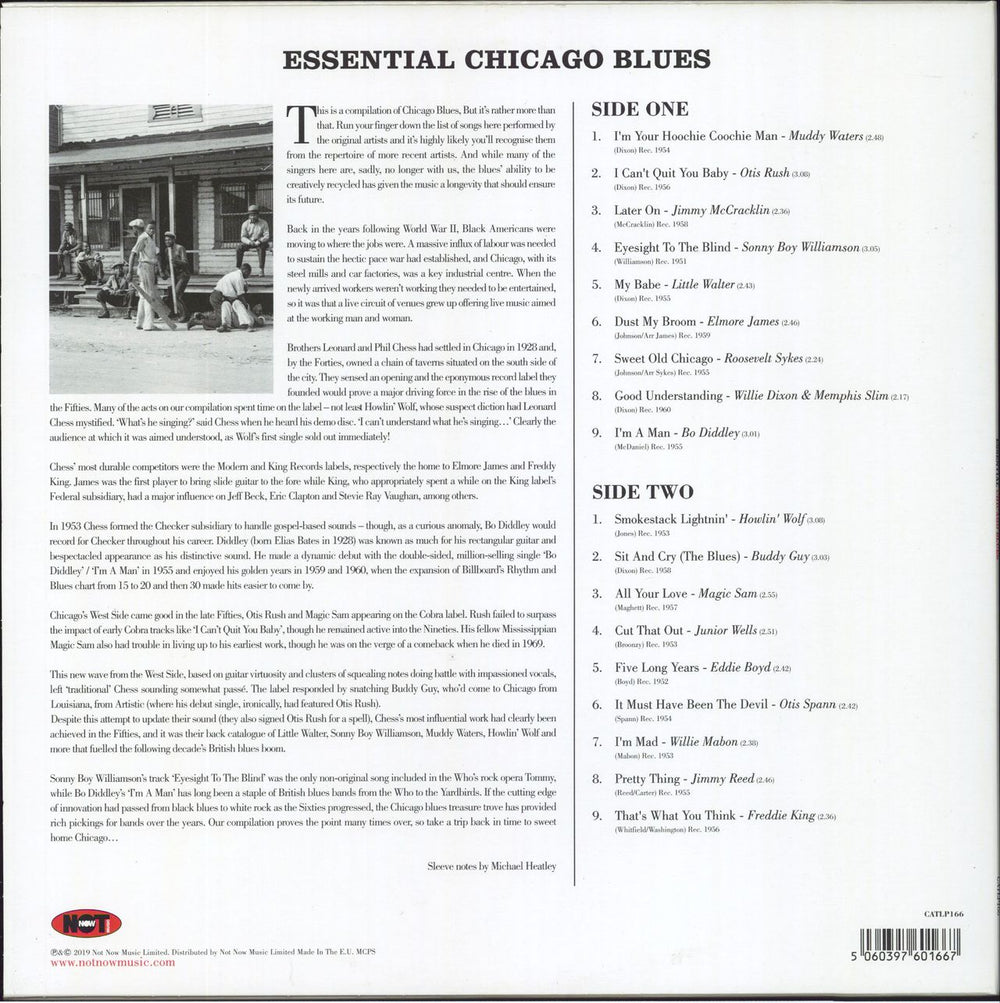 Various-Blues & Gospel Essential Chicago Blues UK vinyl LP album (LP record) 5060397601667