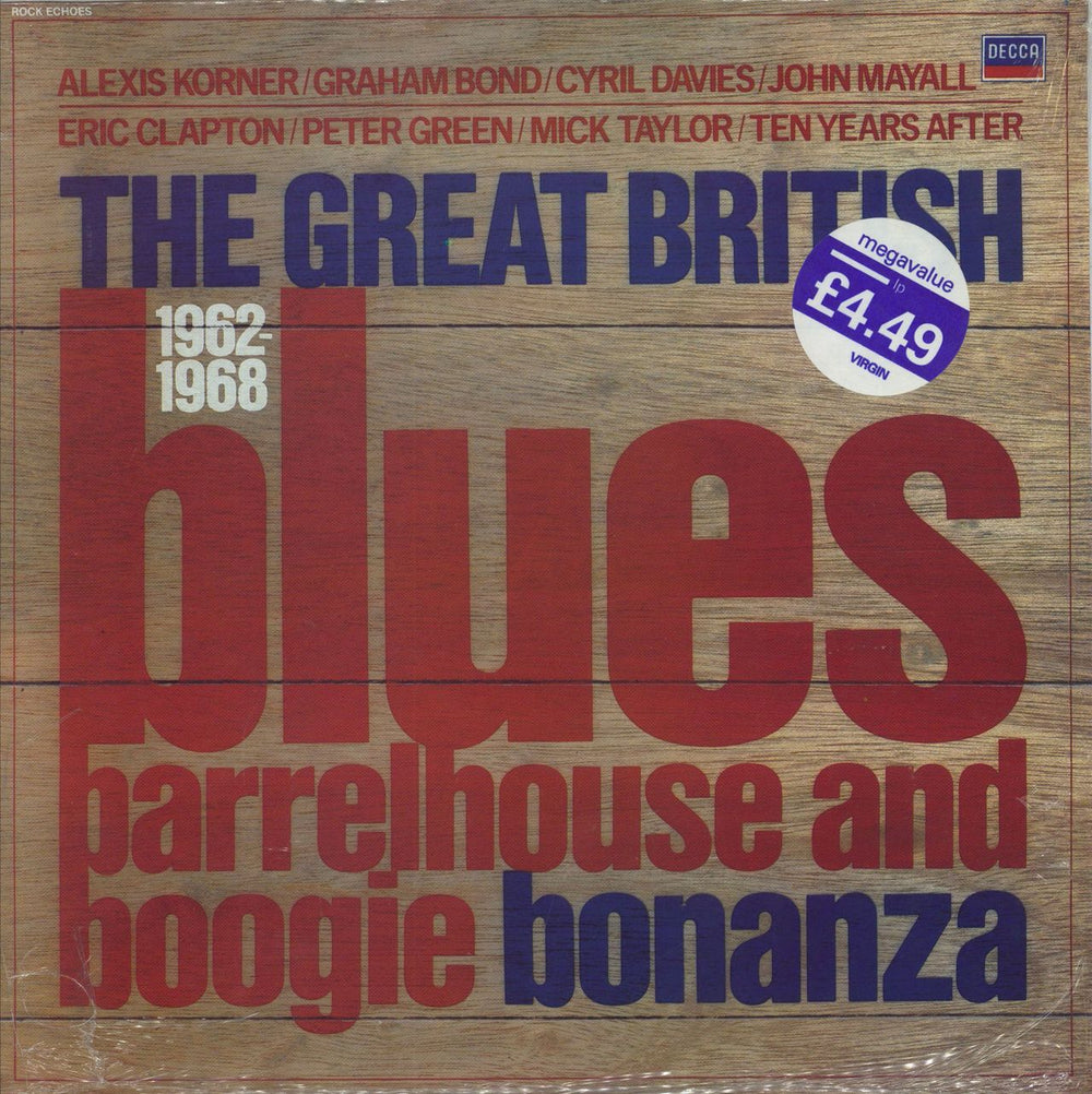 Various-Blues & Gospel The Great British Blues: Barrelhouse And Boogie Bonanza - Open Shrink UK vinyl LP album (LP record) TAB53