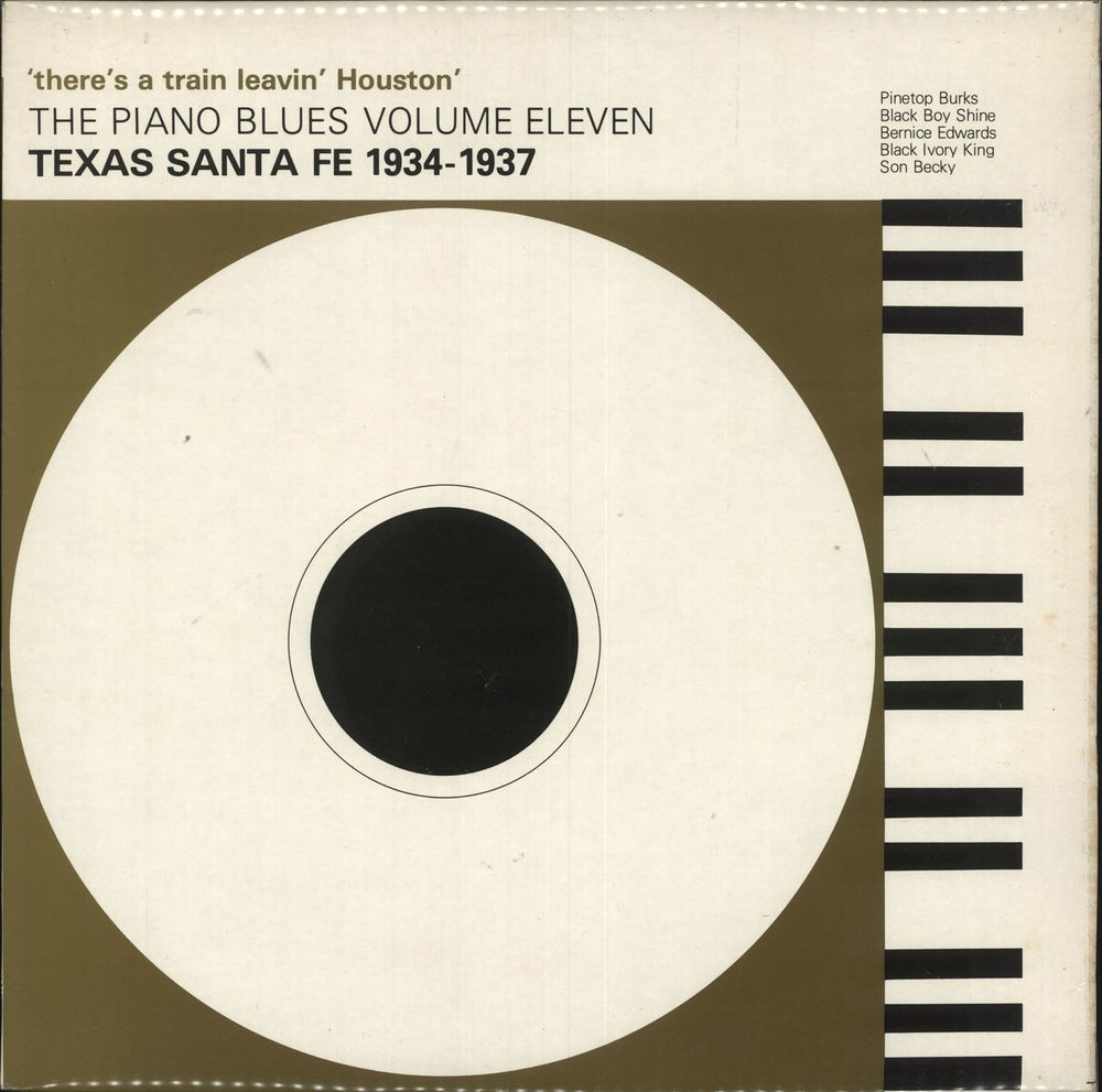 Various-Blues & Gospel There's A Train Leavin' Houston - Texas Santa Fe 1934-1937 UK vinyl LP album (LP record) PY4411