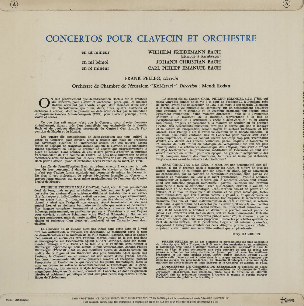 Various-Classical & Orchestral Les Fils de Bach (Sons Of Bach) French vinyl LP album (LP record)