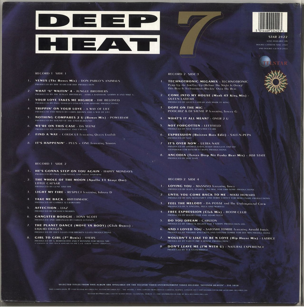 Various-Dance Deep Heat - Seventh Heaven - Merchandise insert UK 2-LP vinyl record set (Double LP Album)