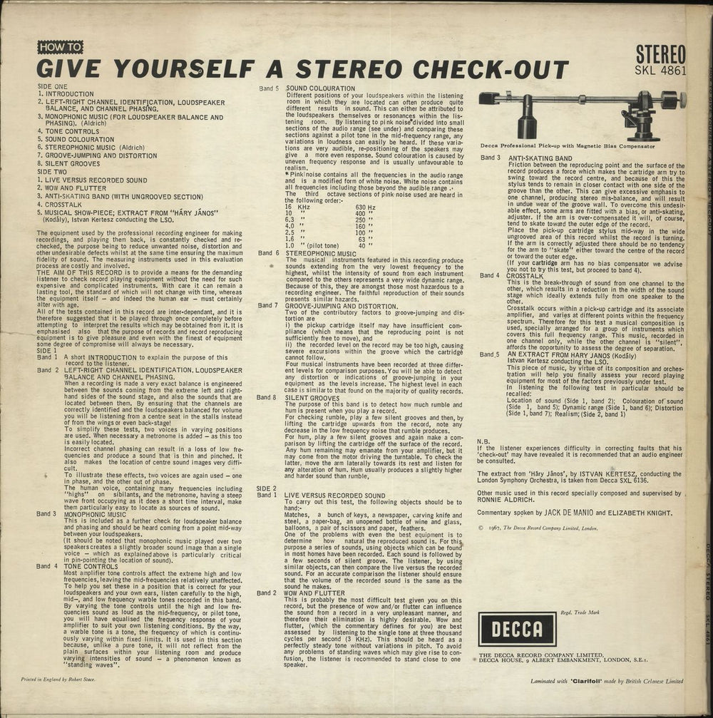 Various-Educational, Informational & Historical How To Give Yourself A Stereo Check-Out UK vinyl LP album (LP record)