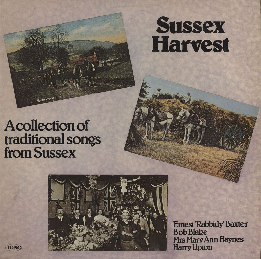 Various-Folk Sussex Harvest UK vinyl LP album (LP record) 12T258