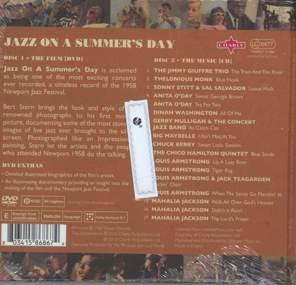 Various-Jazz Jazz On A Summer's Day - Sealed UK 2-disc CD/DVD set