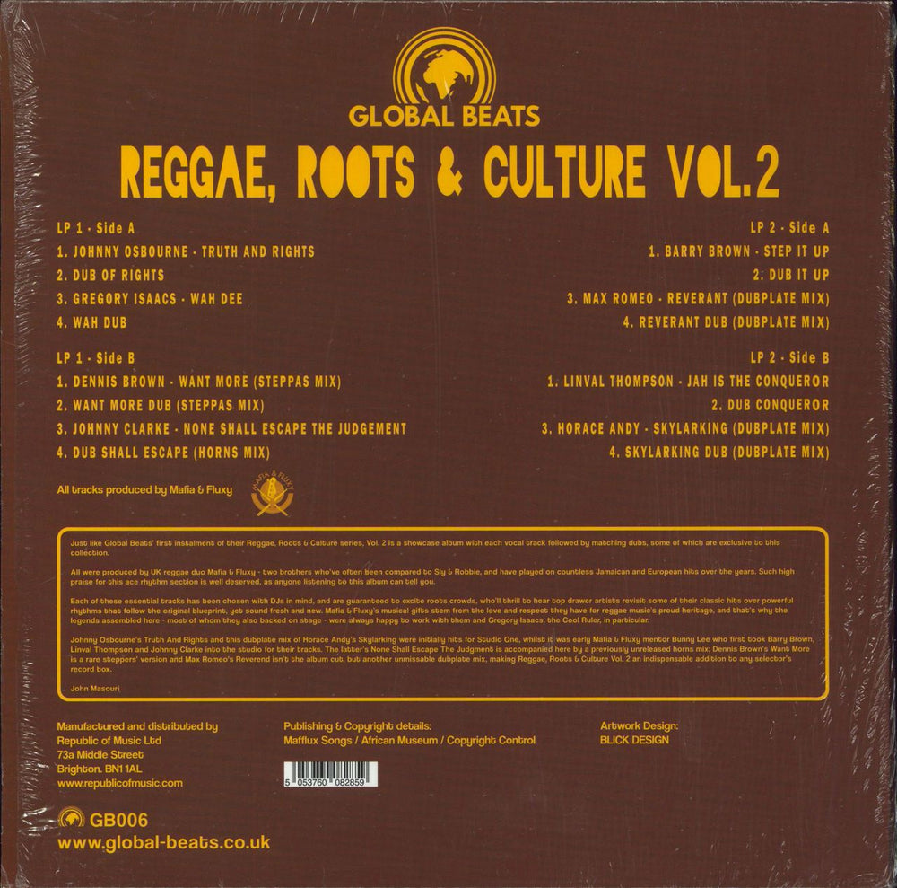 Various-Reggae & Ska Reggae, Roots & Culture Vol.2 UK 2-LP vinyl record set (Double LP Album) 5053760082859